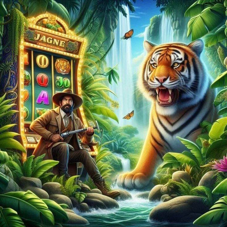 Dealer Live Blackjack di studio astroslot dengan kartu dan chip di meja